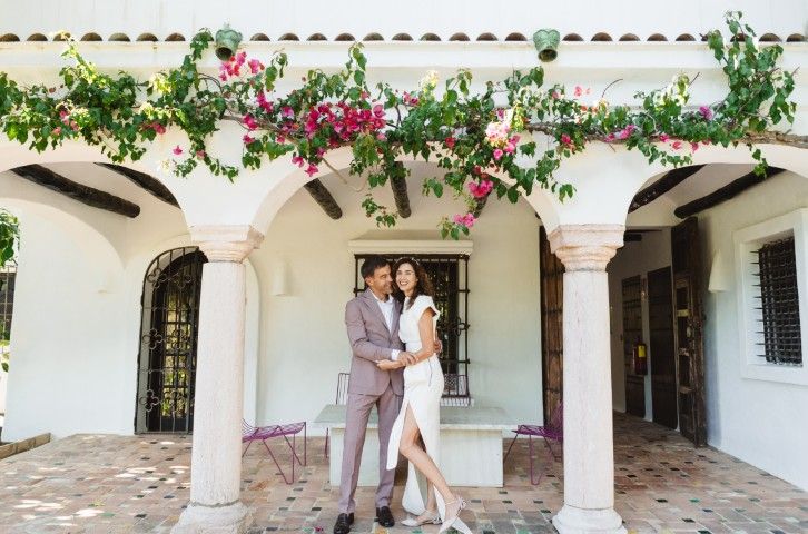 couple portraits - Paulis & Laura - Summer wedding in Tikitano Beach Restaurant & Lounge, Estepona