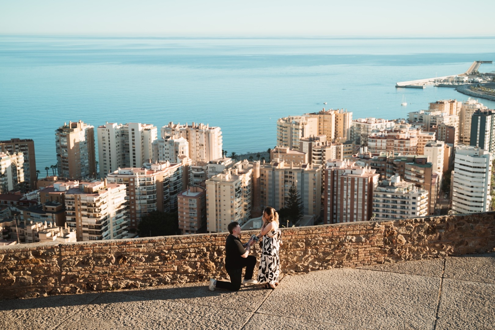Wedding photography in Málaga - city light, golden stone and coastal warmth