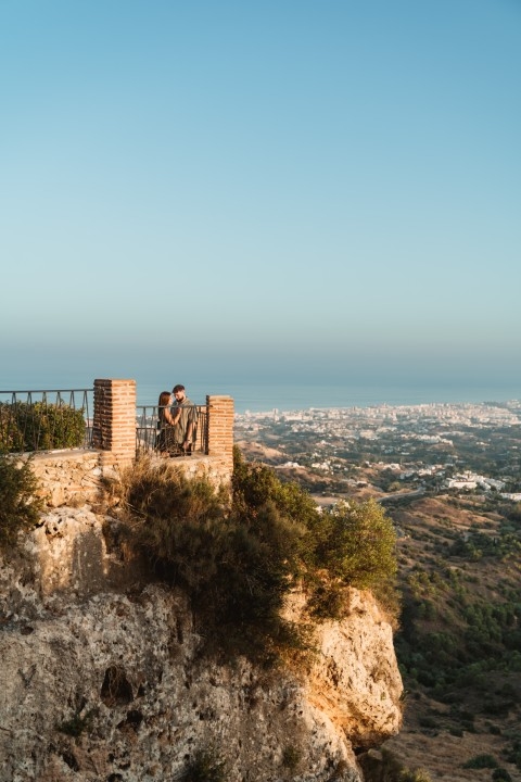 Documentary wedding moment in Mijas Pueblo