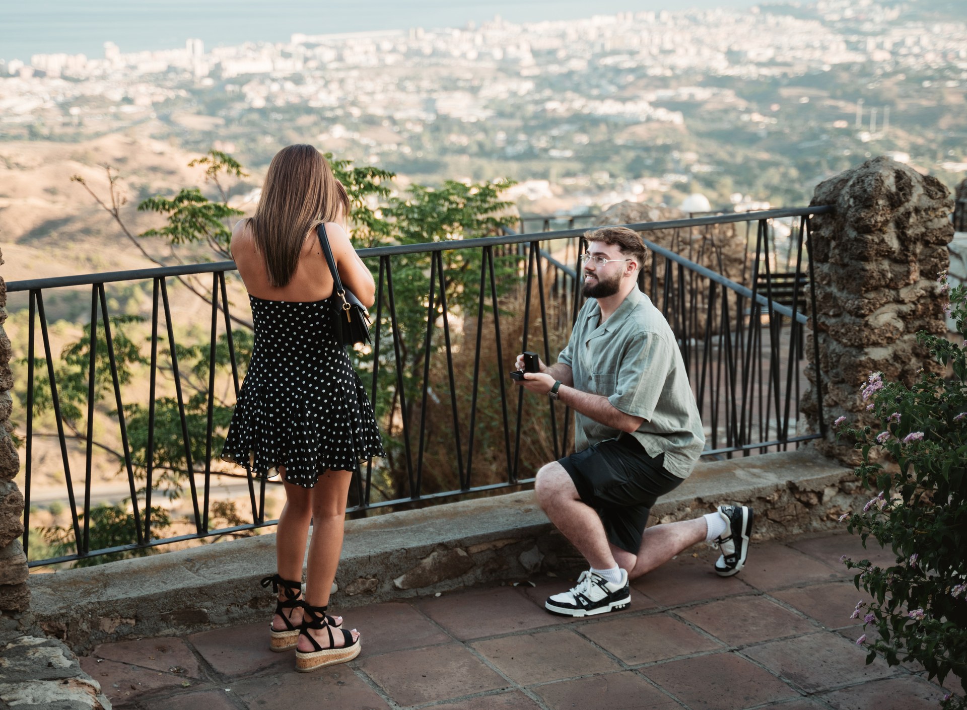 Wedding photography in Mijas - whitewashed hilltop village and golden valley views