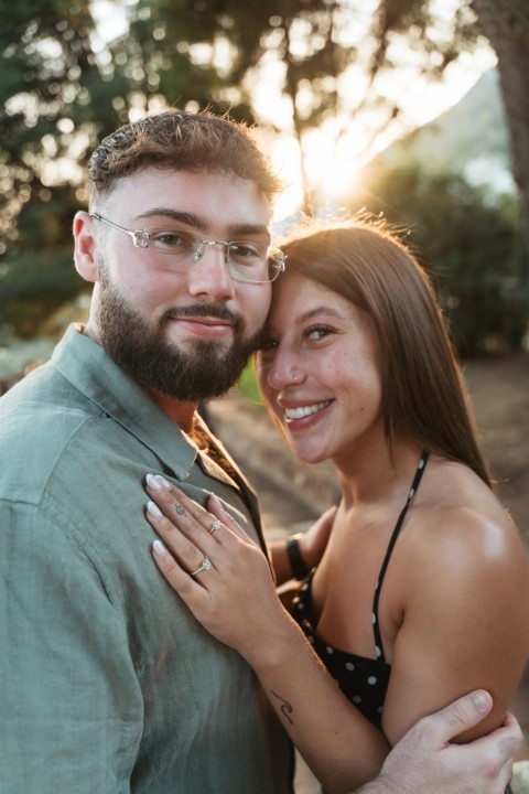 Wedding couple in the village of Mijas