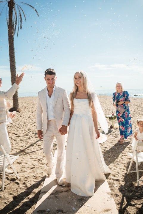 candid moment - Arthur & Dace - Summer wedding in Benalmádena Coast, Benalmádena