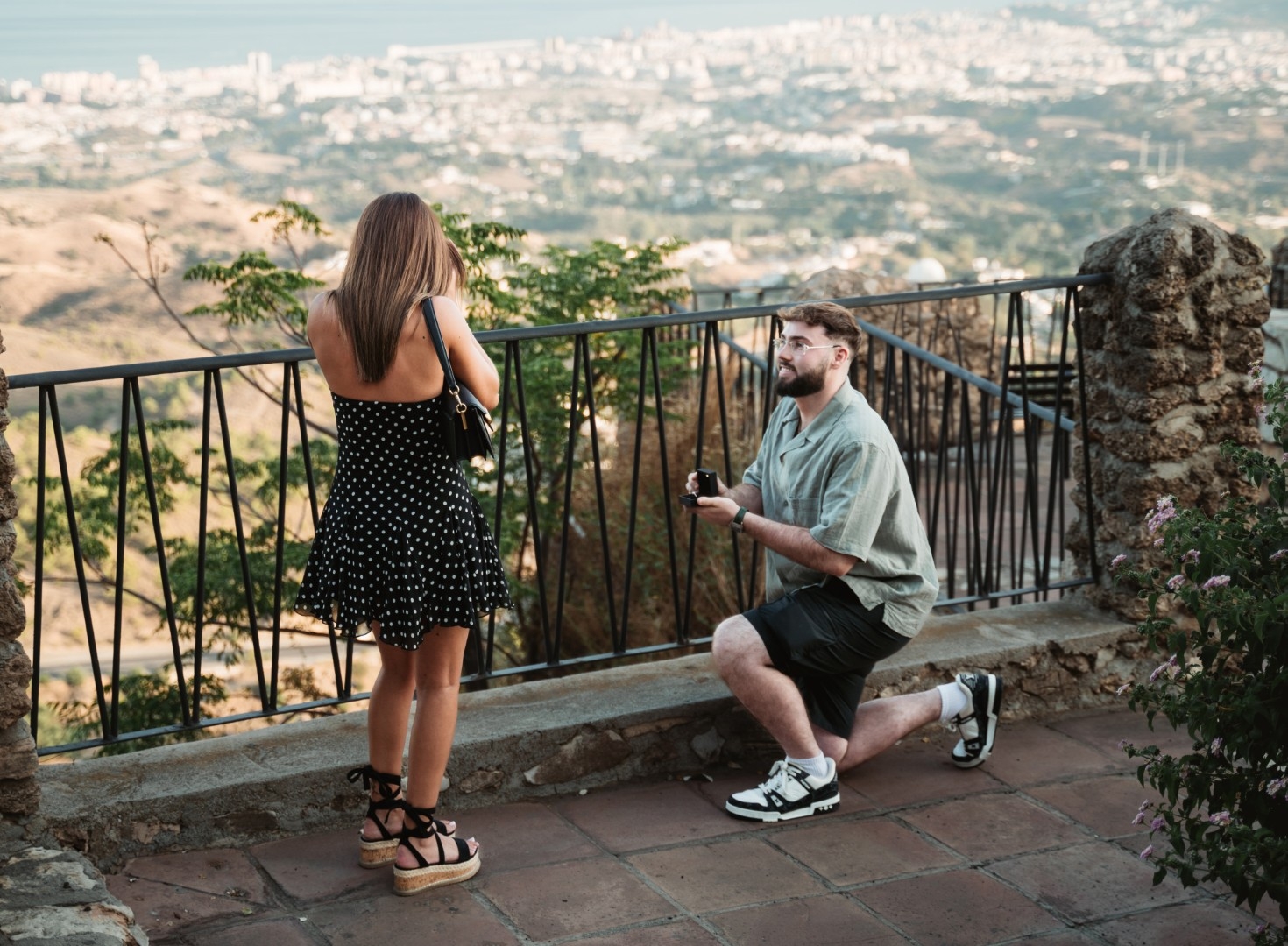 Wedding photography in Mijas - whitewashed hilltop village and golden valley views