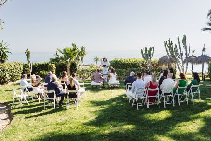 wedding ceremony - Paulis & Laura - Summer wedding in Tikitano Beach Restaurant & Lounge, Estepona